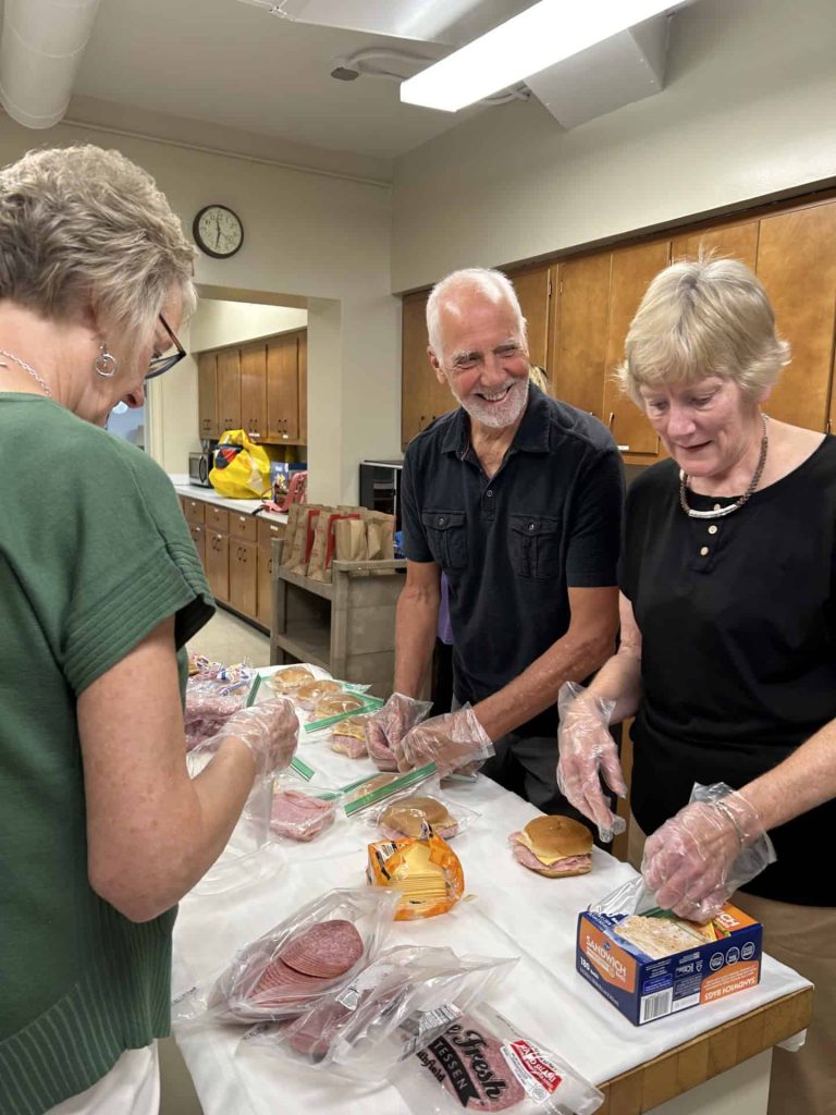 Sandwich ministry volunteer